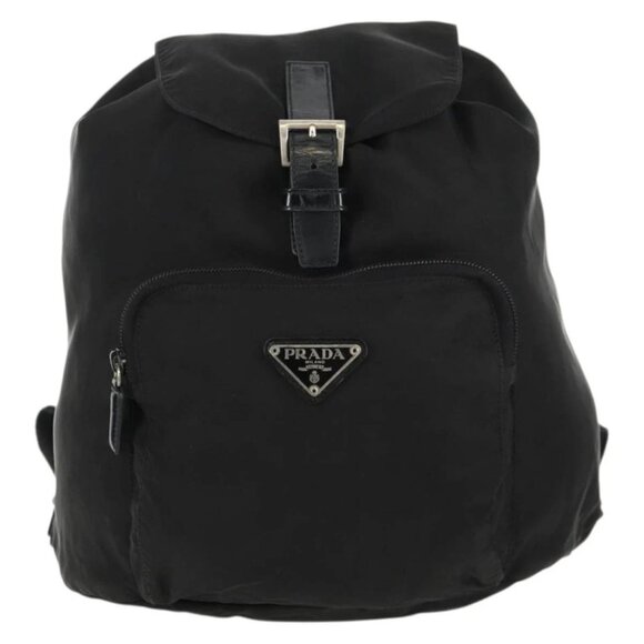 PRADA Backpack Nylon Black Silver Auth bs31715 main image 8